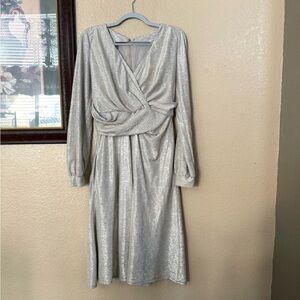 Talbot Runhof Metallic Dress Size 10